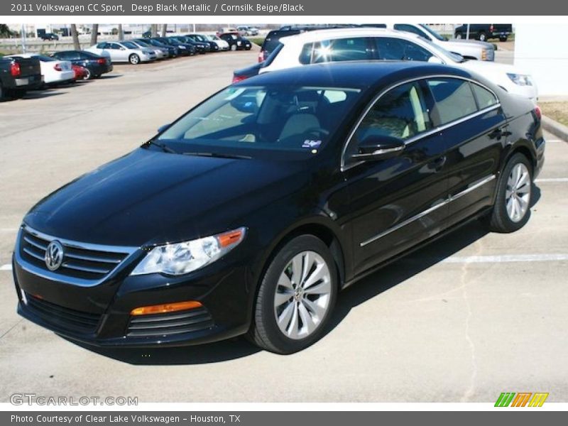 Deep Black Metallic / Cornsilk Beige/Black 2011 Volkswagen CC Sport