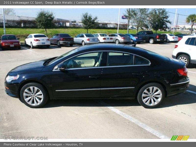 Deep Black Metallic / Cornsilk Beige/Black 2011 Volkswagen CC Sport