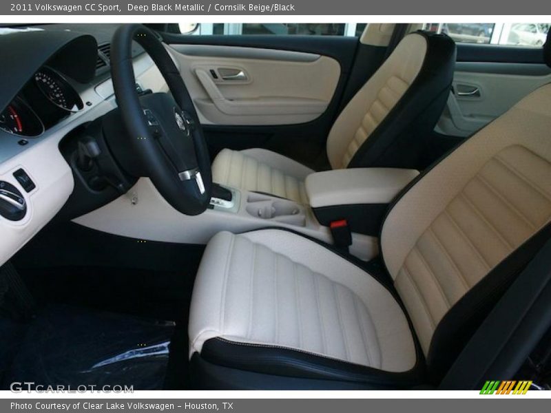 Deep Black Metallic / Cornsilk Beige/Black 2011 Volkswagen CC Sport