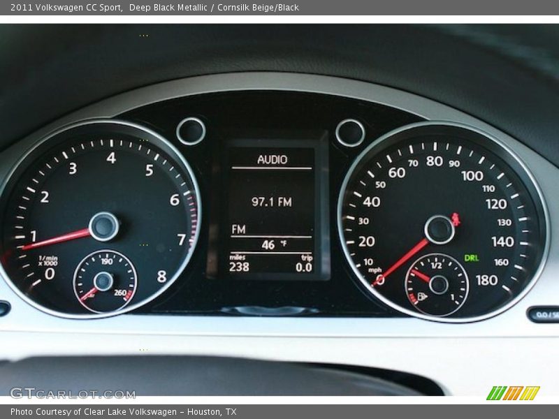 Deep Black Metallic / Cornsilk Beige/Black 2011 Volkswagen CC Sport