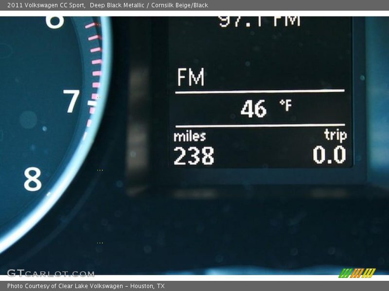 Deep Black Metallic / Cornsilk Beige/Black 2011 Volkswagen CC Sport