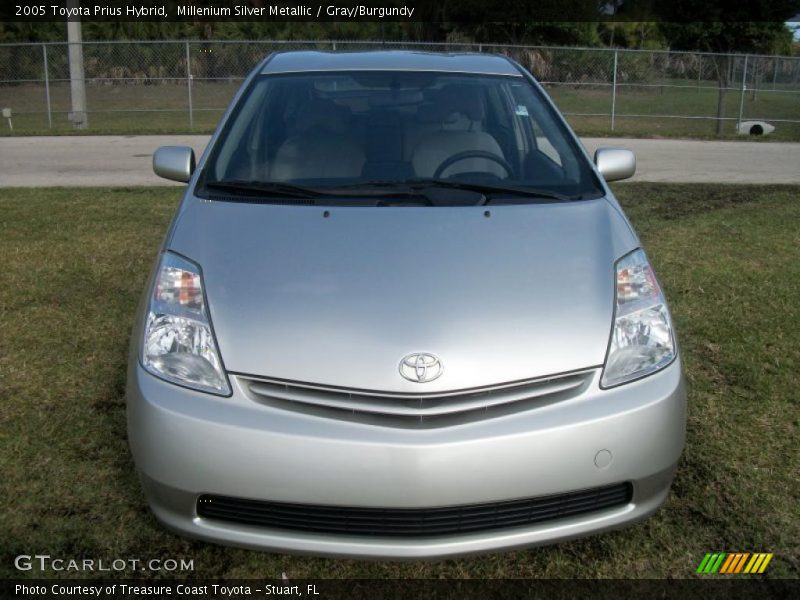 Millenium Silver Metallic / Gray/Burgundy 2005 Toyota Prius Hybrid