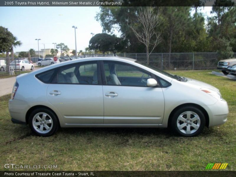 Millenium Silver Metallic / Gray/Burgundy 2005 Toyota Prius Hybrid