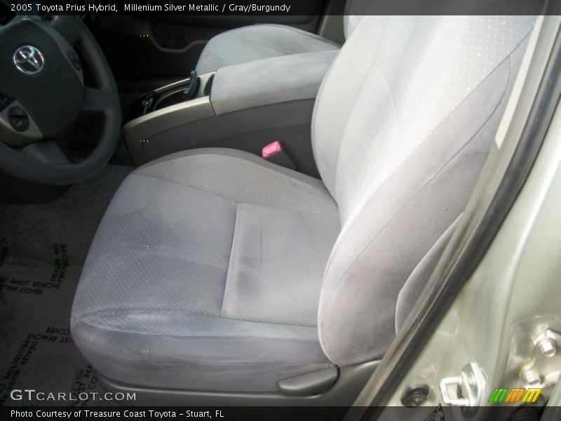 Millenium Silver Metallic / Gray/Burgundy 2005 Toyota Prius Hybrid