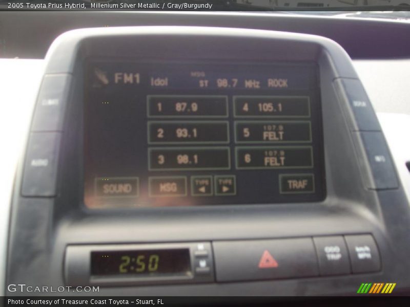Millenium Silver Metallic / Gray/Burgundy 2005 Toyota Prius Hybrid