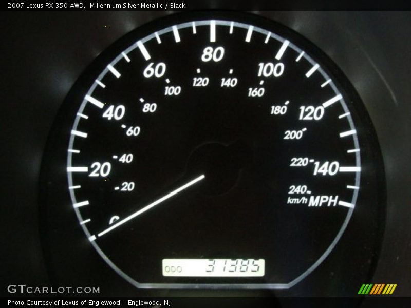 Millennium Silver Metallic / Black 2007 Lexus RX 350 AWD