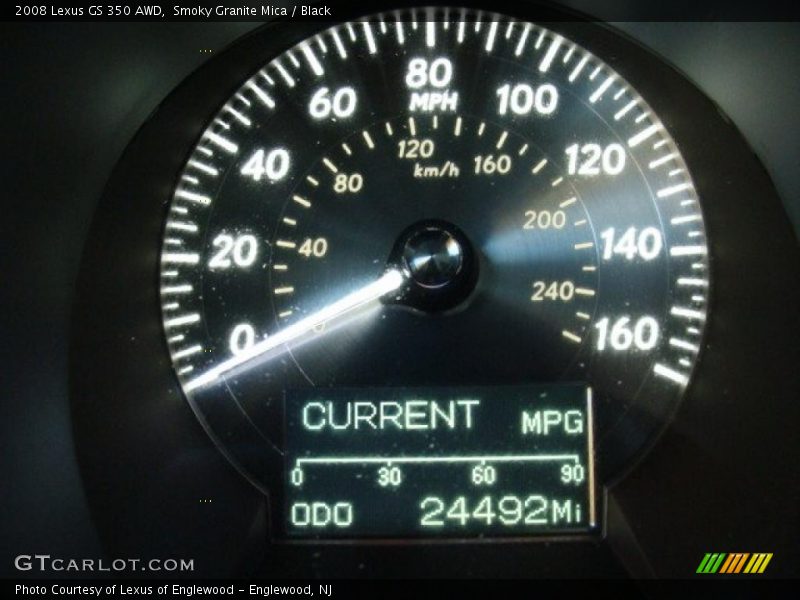 Smoky Granite Mica / Black 2008 Lexus GS 350 AWD