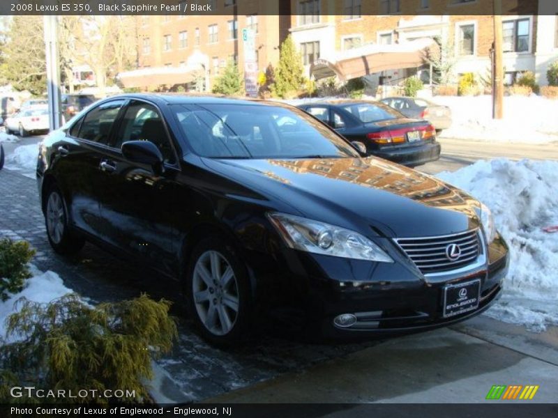 Black Sapphire Pearl / Black 2008 Lexus ES 350