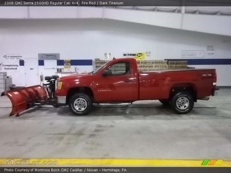 Fire Red / Dark Titanium 2008 GMC Sierra 2500HD Regular Cab 4x4
