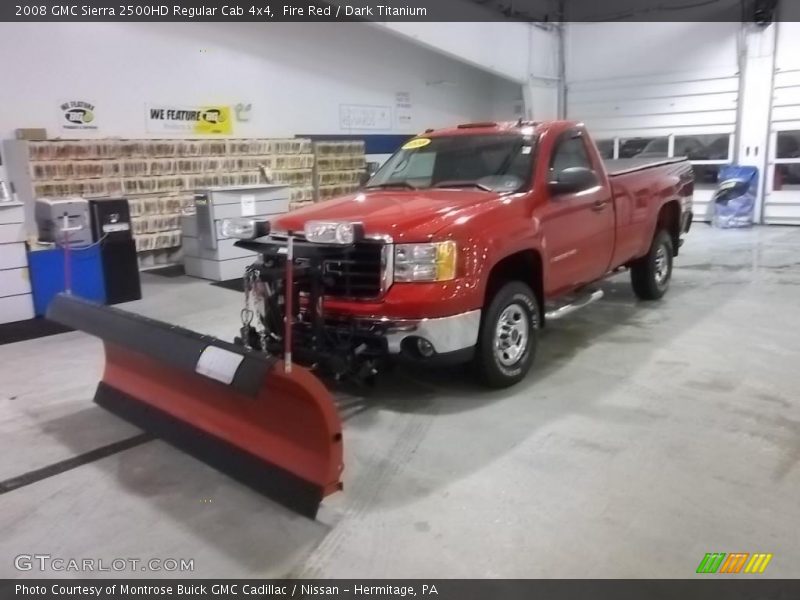 Fire Red / Dark Titanium 2008 GMC Sierra 2500HD Regular Cab 4x4