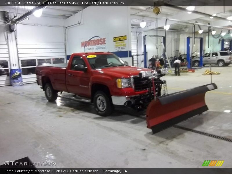 Fire Red / Dark Titanium 2008 GMC Sierra 2500HD Regular Cab 4x4
