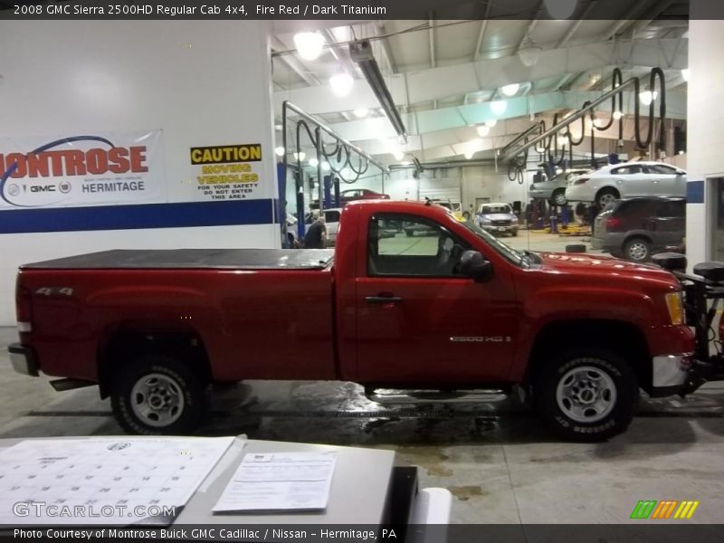 Fire Red / Dark Titanium 2008 GMC Sierra 2500HD Regular Cab 4x4