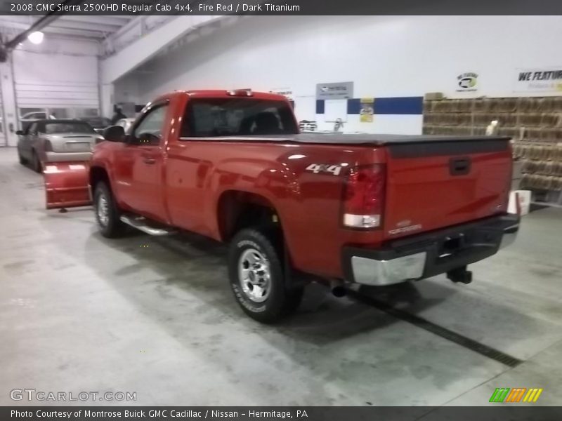 Fire Red / Dark Titanium 2008 GMC Sierra 2500HD Regular Cab 4x4