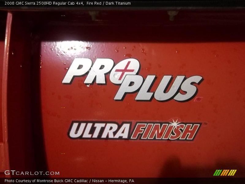 Fire Red / Dark Titanium 2008 GMC Sierra 2500HD Regular Cab 4x4
