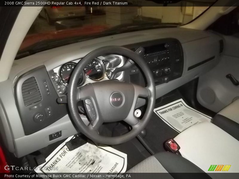 Fire Red / Dark Titanium 2008 GMC Sierra 2500HD Regular Cab 4x4