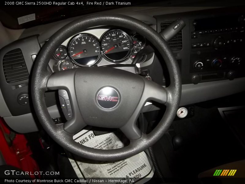 Fire Red / Dark Titanium 2008 GMC Sierra 2500HD Regular Cab 4x4