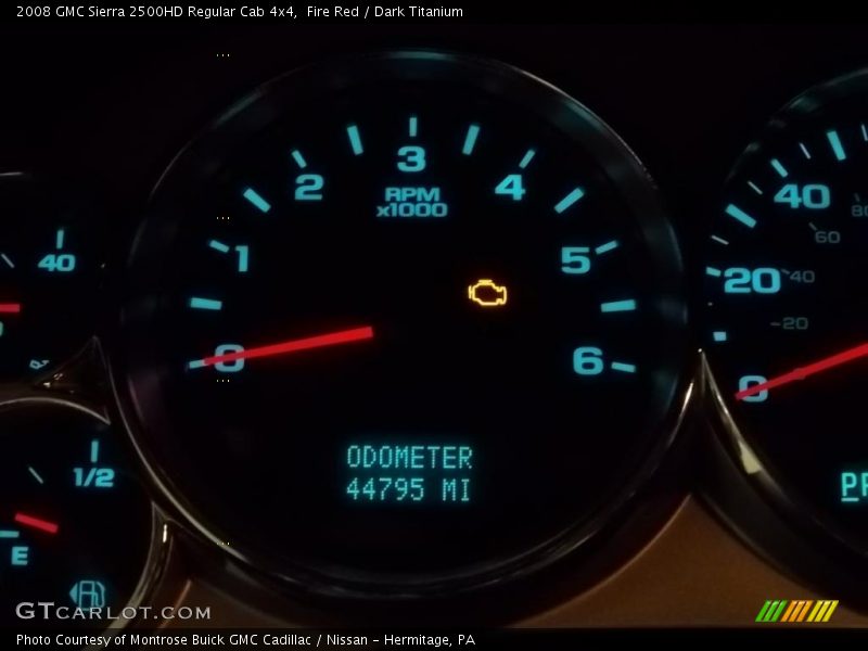 Fire Red / Dark Titanium 2008 GMC Sierra 2500HD Regular Cab 4x4