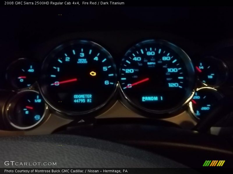 Fire Red / Dark Titanium 2008 GMC Sierra 2500HD Regular Cab 4x4