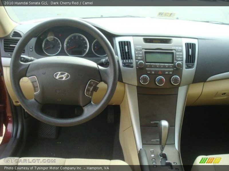 Dark Cherry Red / Camel 2010 Hyundai Sonata GLS