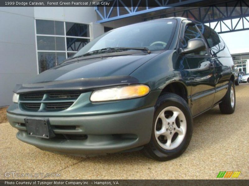 Forest Green Pearlcoat / Mist Gray 1999 Dodge Caravan