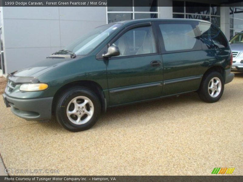 Forest Green Pearlcoat / Mist Gray 1999 Dodge Caravan