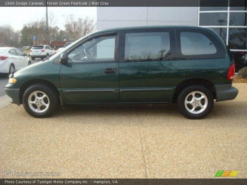 Forest Green Pearlcoat / Mist Gray 1999 Dodge Caravan
