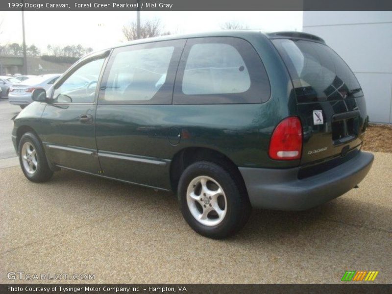 Forest Green Pearlcoat / Mist Gray 1999 Dodge Caravan