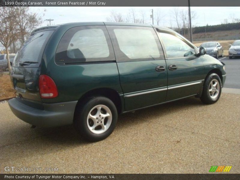 Forest Green Pearlcoat / Mist Gray 1999 Dodge Caravan