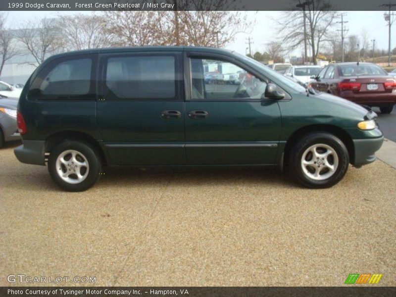 Forest Green Pearlcoat / Mist Gray 1999 Dodge Caravan