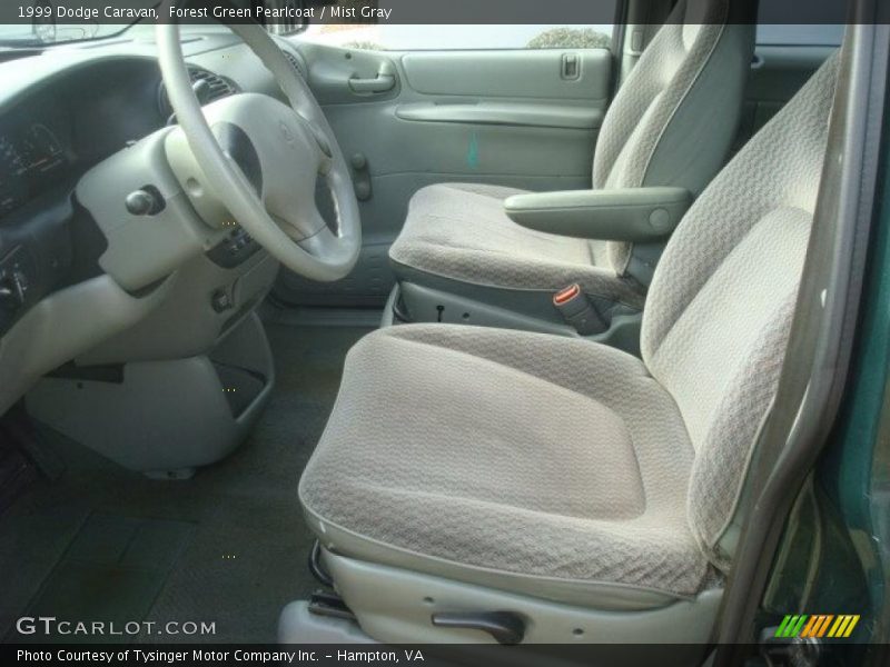 Forest Green Pearlcoat / Mist Gray 1999 Dodge Caravan