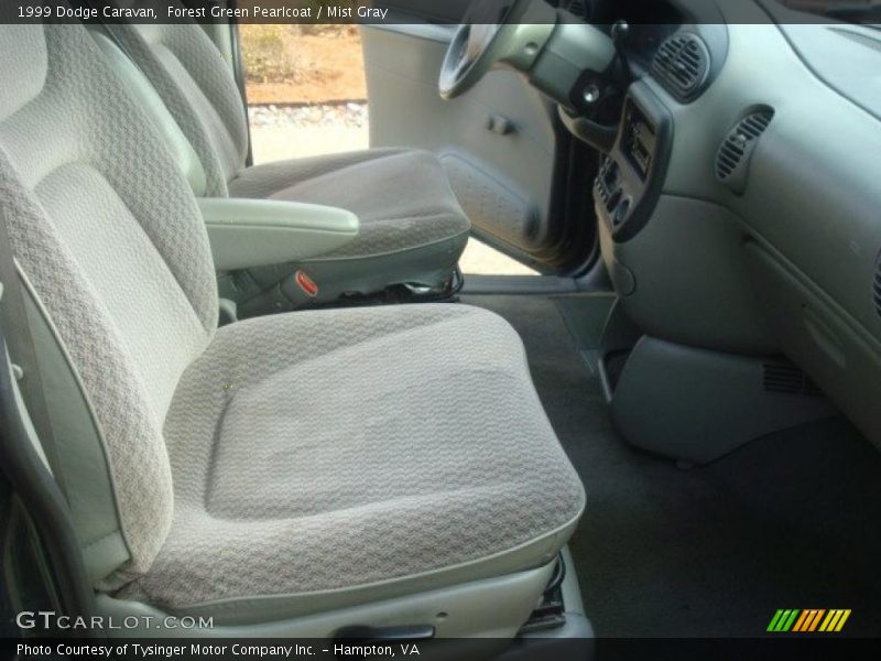 Forest Green Pearlcoat / Mist Gray 1999 Dodge Caravan