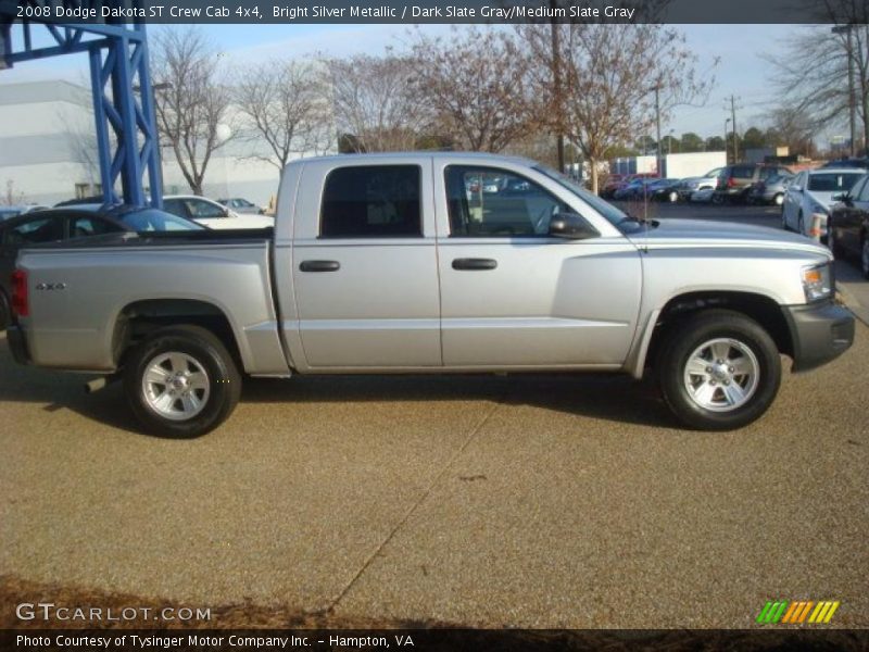 Bright Silver Metallic / Dark Slate Gray/Medium Slate Gray 2008 Dodge Dakota ST Crew Cab 4x4