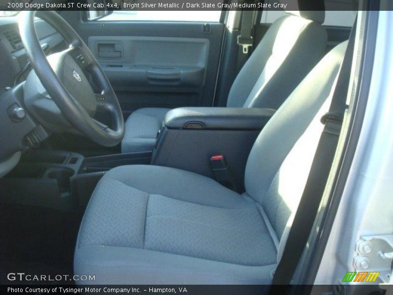 Bright Silver Metallic / Dark Slate Gray/Medium Slate Gray 2008 Dodge Dakota ST Crew Cab 4x4