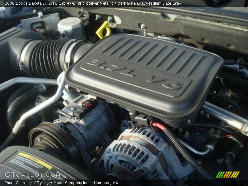 Bright Silver Metallic / Dark Slate Gray/Medium Slate Gray 2008 Dodge Dakota ST Crew Cab 4x4