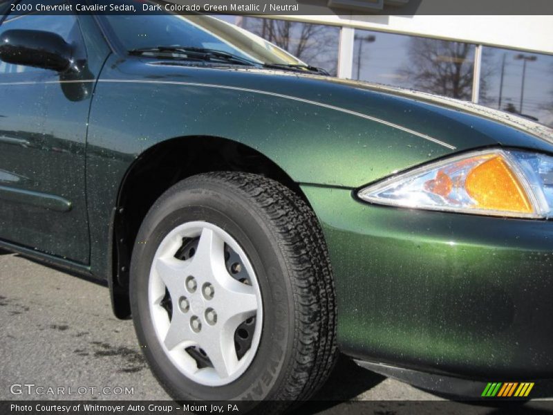 Dark Colorado Green Metallic / Neutral 2000 Chevrolet Cavalier Sedan