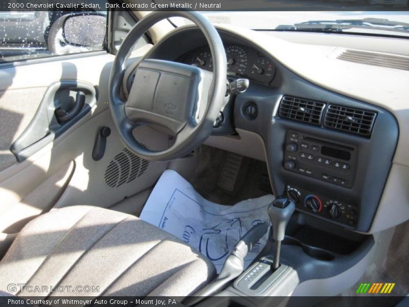 Dark Colorado Green Metallic / Neutral 2000 Chevrolet Cavalier Sedan