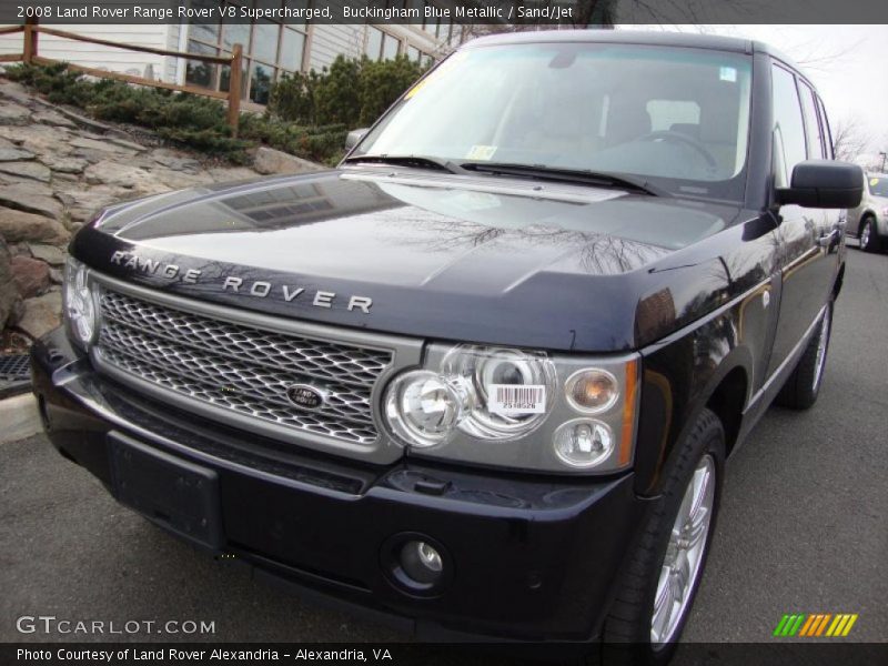 Buckingham Blue Metallic / Sand/Jet 2008 Land Rover Range Rover V8 Supercharged