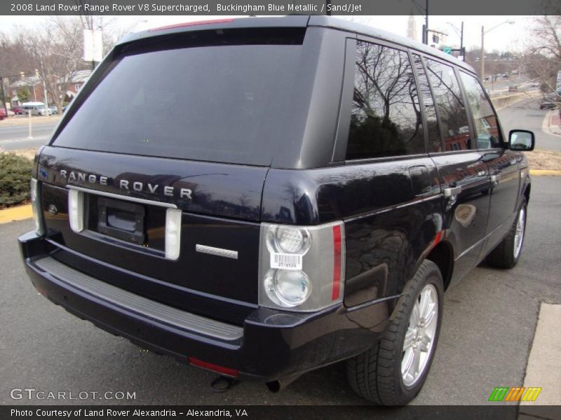 Buckingham Blue Metallic / Sand/Jet 2008 Land Rover Range Rover V8 Supercharged
