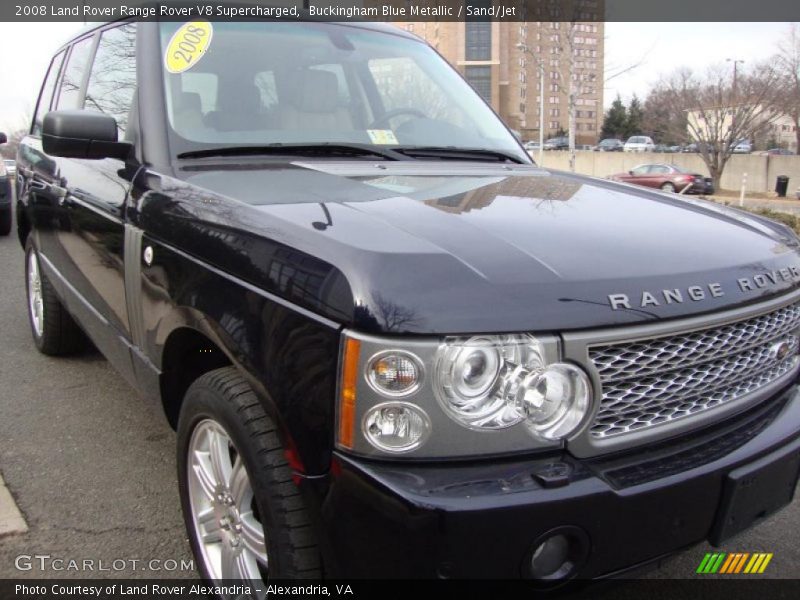 Buckingham Blue Metallic / Sand/Jet 2008 Land Rover Range Rover V8 Supercharged