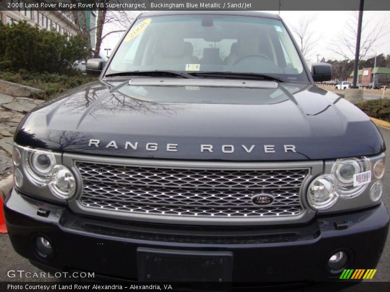 Buckingham Blue Metallic / Sand/Jet 2008 Land Rover Range Rover V8 Supercharged