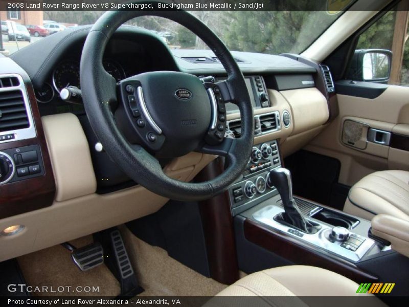 Buckingham Blue Metallic / Sand/Jet 2008 Land Rover Range Rover V8 Supercharged