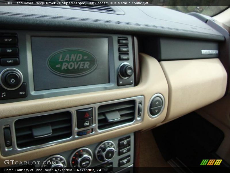 Buckingham Blue Metallic / Sand/Jet 2008 Land Rover Range Rover V8 Supercharged