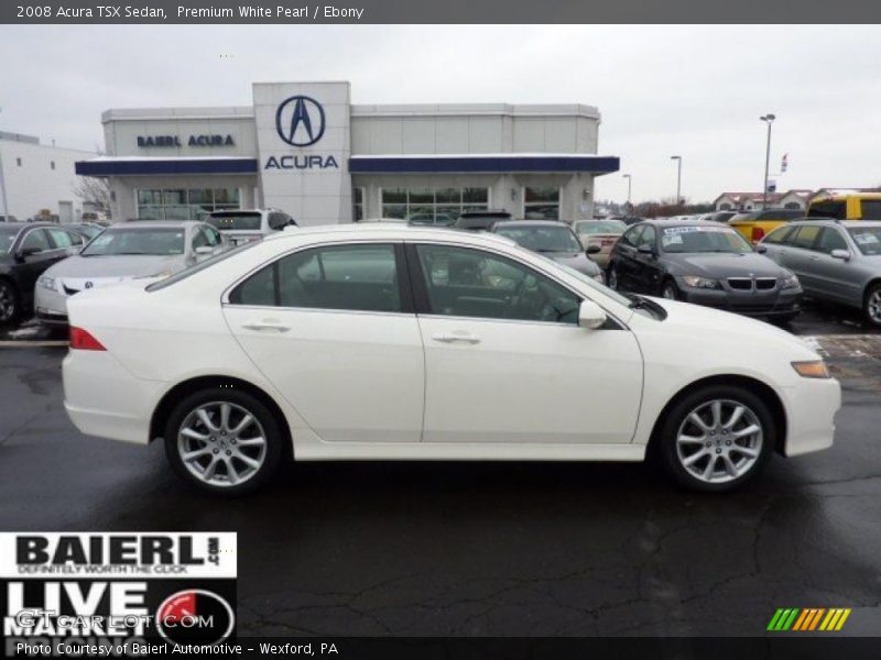 Premium White Pearl / Ebony 2008 Acura TSX Sedan