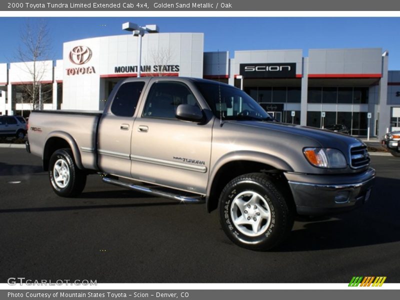 Golden Sand Metallic / Oak 2000 Toyota Tundra Limited Extended Cab 4x4