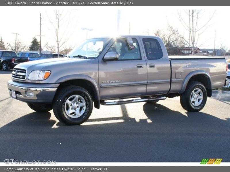 Golden Sand Metallic / Oak 2000 Toyota Tundra Limited Extended Cab 4x4