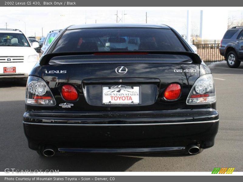 Black Onyx / Black 2002 Lexus GS 430