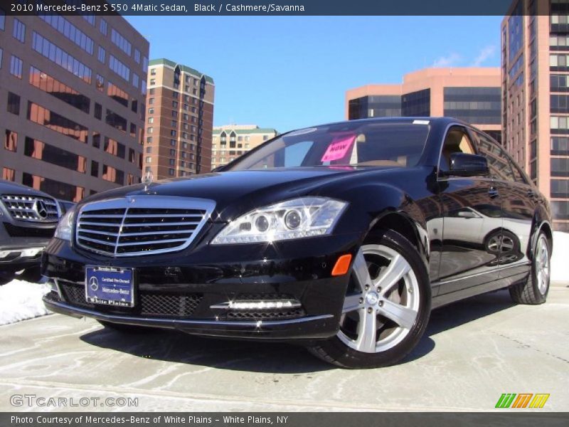 Black / Cashmere/Savanna 2010 Mercedes-Benz S 550 4Matic Sedan