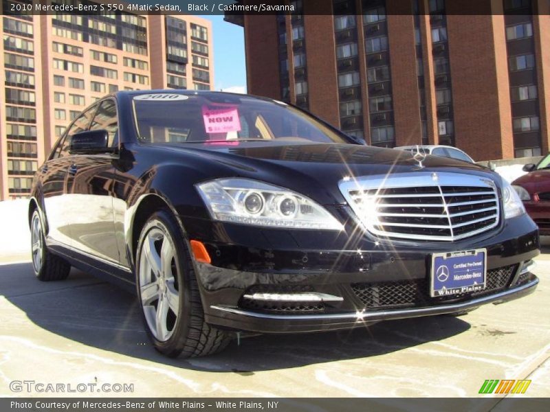 Black / Cashmere/Savanna 2010 Mercedes-Benz S 550 4Matic Sedan