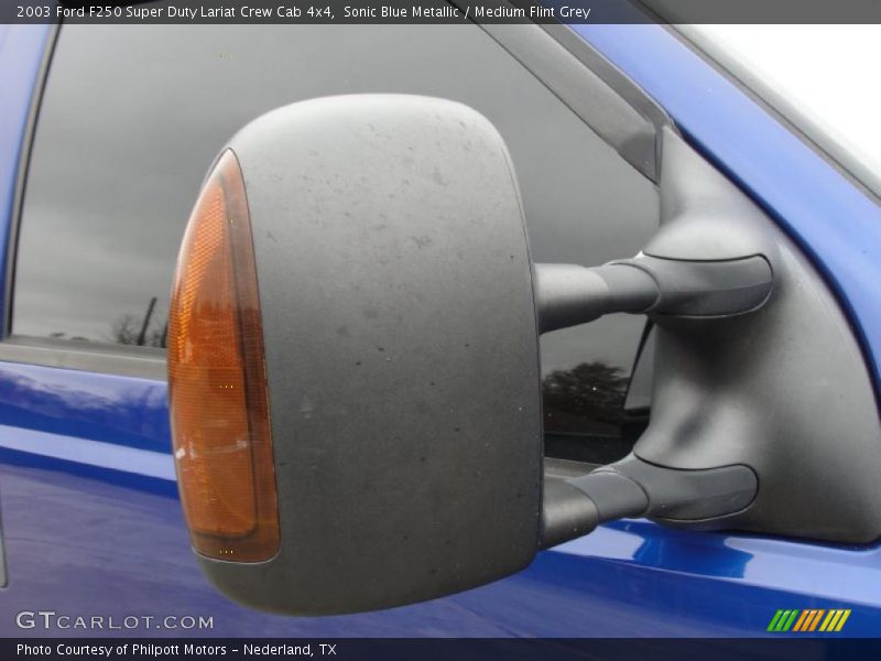 Sonic Blue Metallic / Medium Flint Grey 2003 Ford F250 Super Duty Lariat Crew Cab 4x4