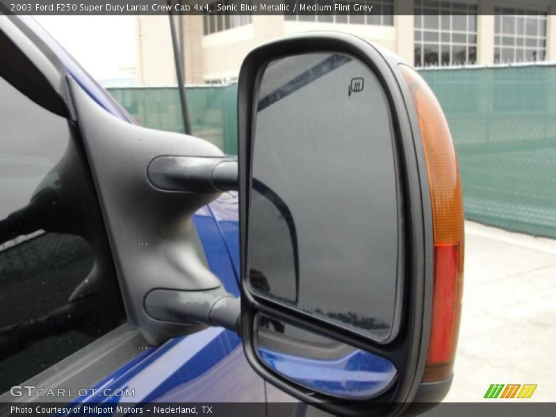 Sonic Blue Metallic / Medium Flint Grey 2003 Ford F250 Super Duty Lariat Crew Cab 4x4